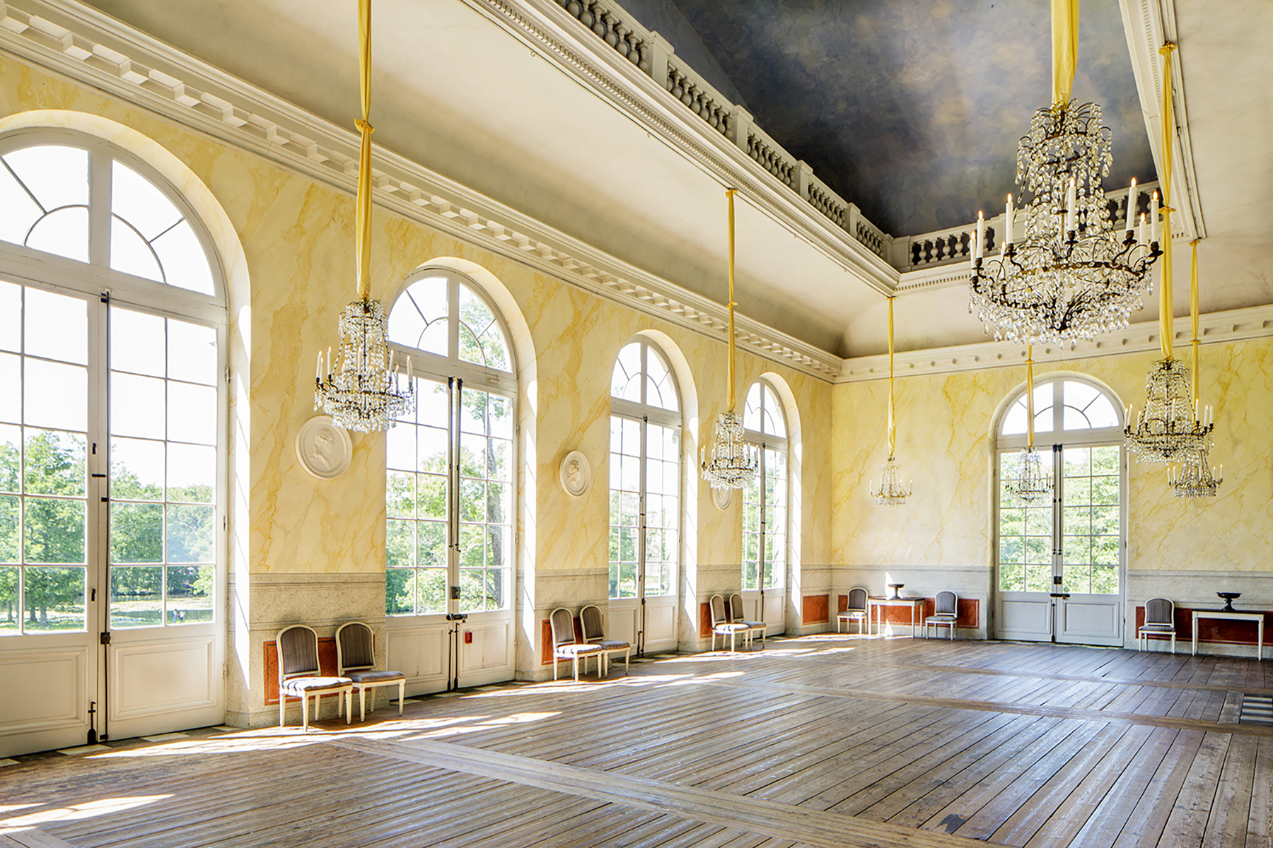 Interiör Dejeunersalongen Drottningholms Slottsteater