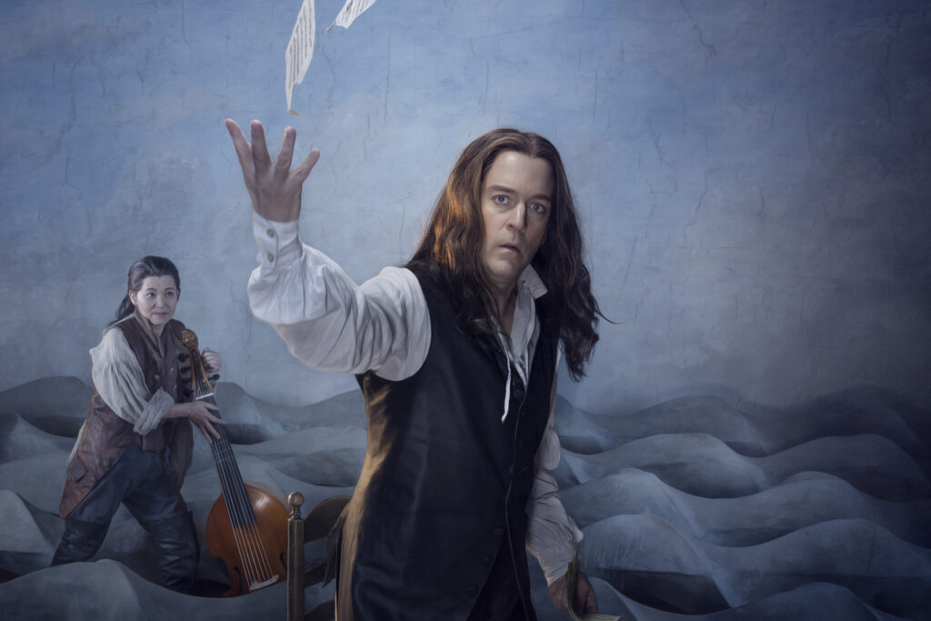 Actor Andreas T Olsson playing the character Hume